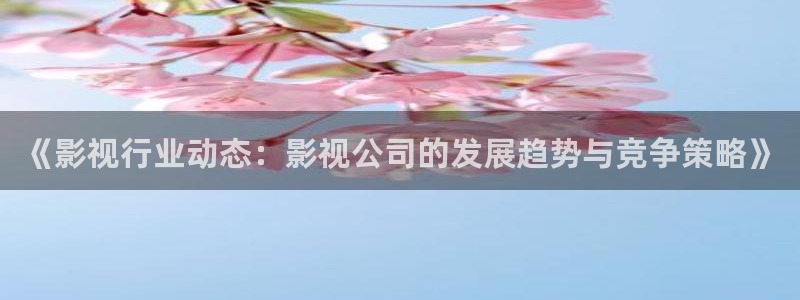 www.comyy4480：《影视行业动态：影视公司的发展趋势与竞争策略》